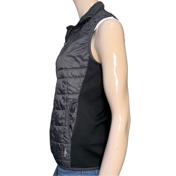 SmartWool Women’s Size L Black PHD Vibram Quilted Front Merino Wool Back Vest - Picture 4 of 7